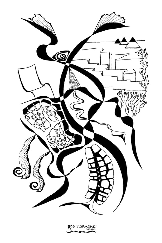 Ink Drawing - 2025.04.19 white