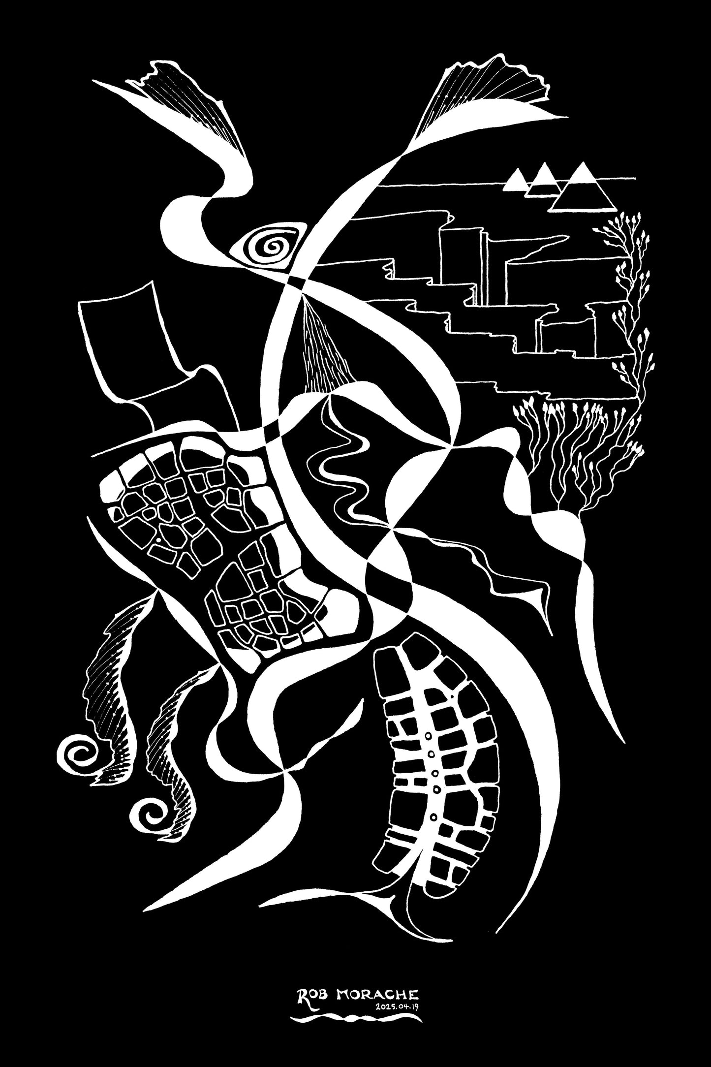 Ink Drawing 2025.04.19 black