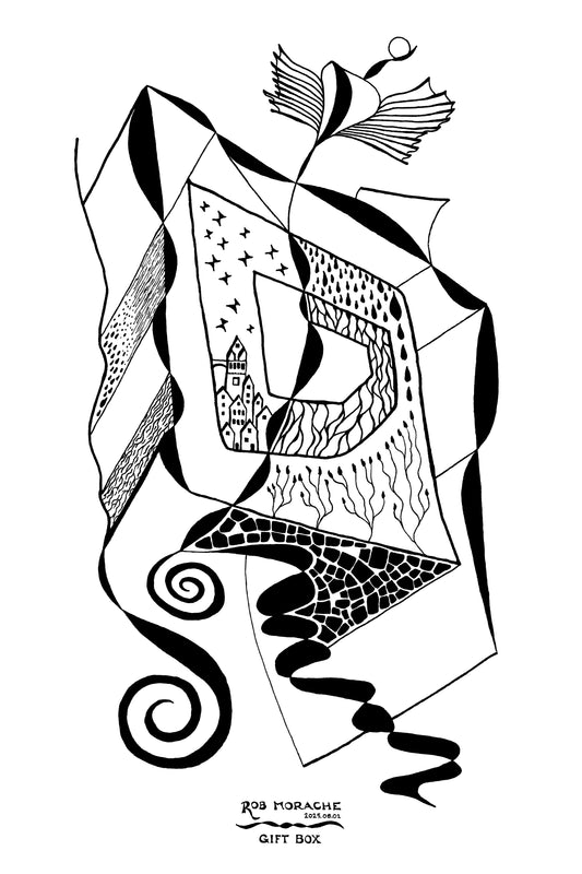 "Gift Box" - Ink Drawing 2025.08.02