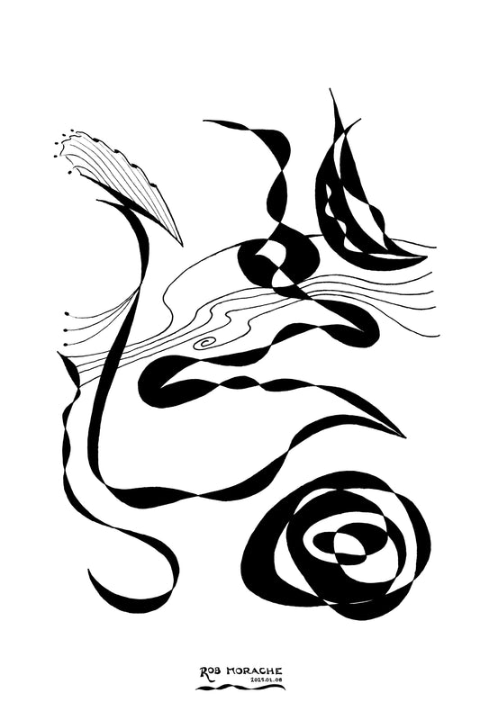 Ink Drawing 2025.02.08 white