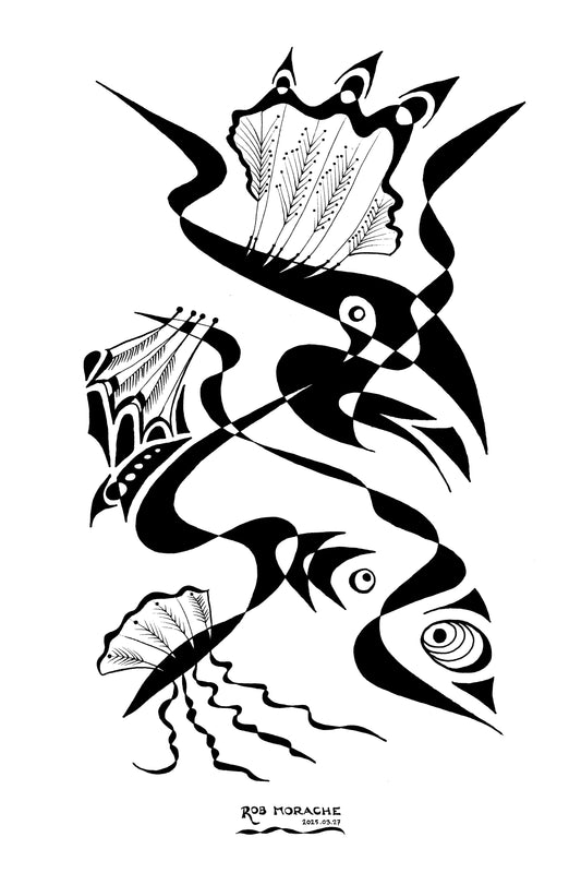 Ink Drawing 2025.03.27 white