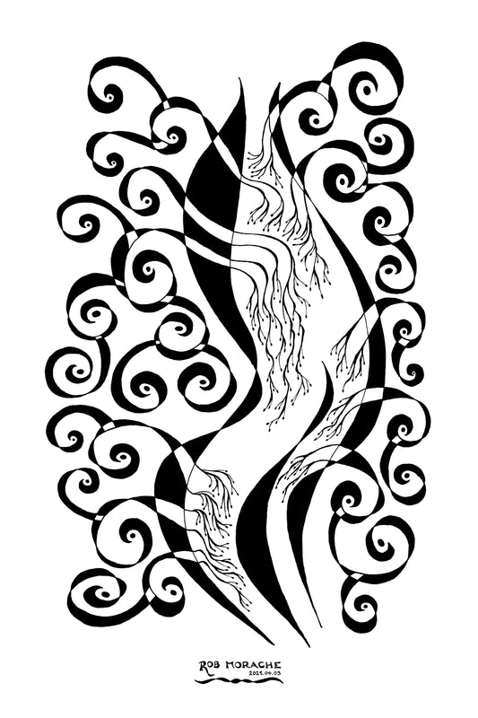 Ink Drawing 2025.04.03 white