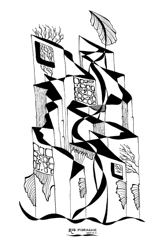 Ink Drawing 2025.04.12 white