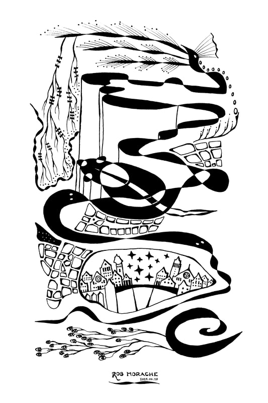Ink Drawing 2025.04.23 white