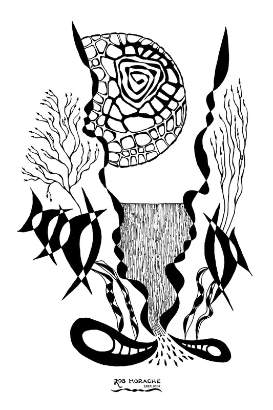 Ink Drawing 2025.07.14 white