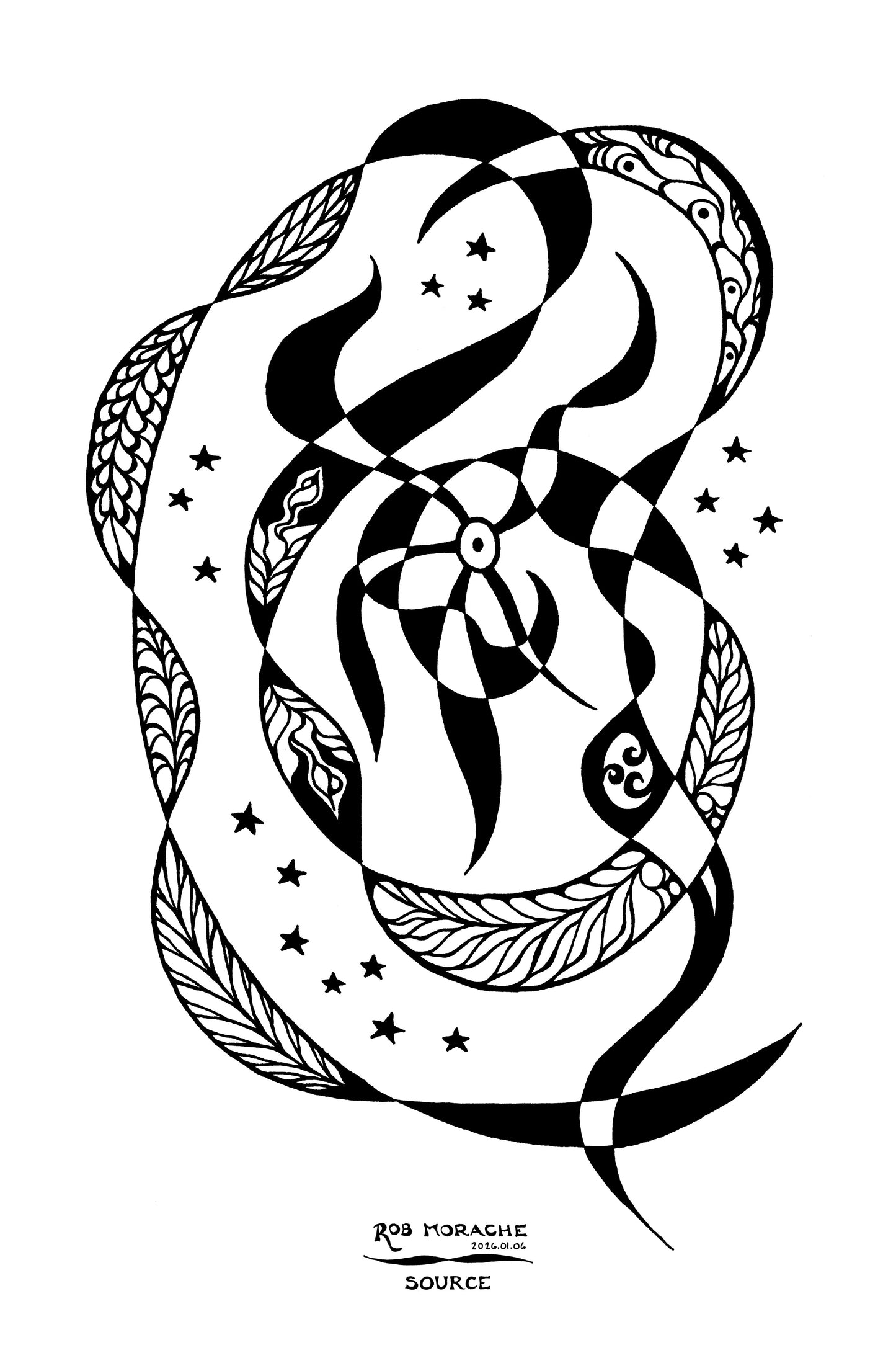 "Source"  - Ink Drawing 2026.01.06